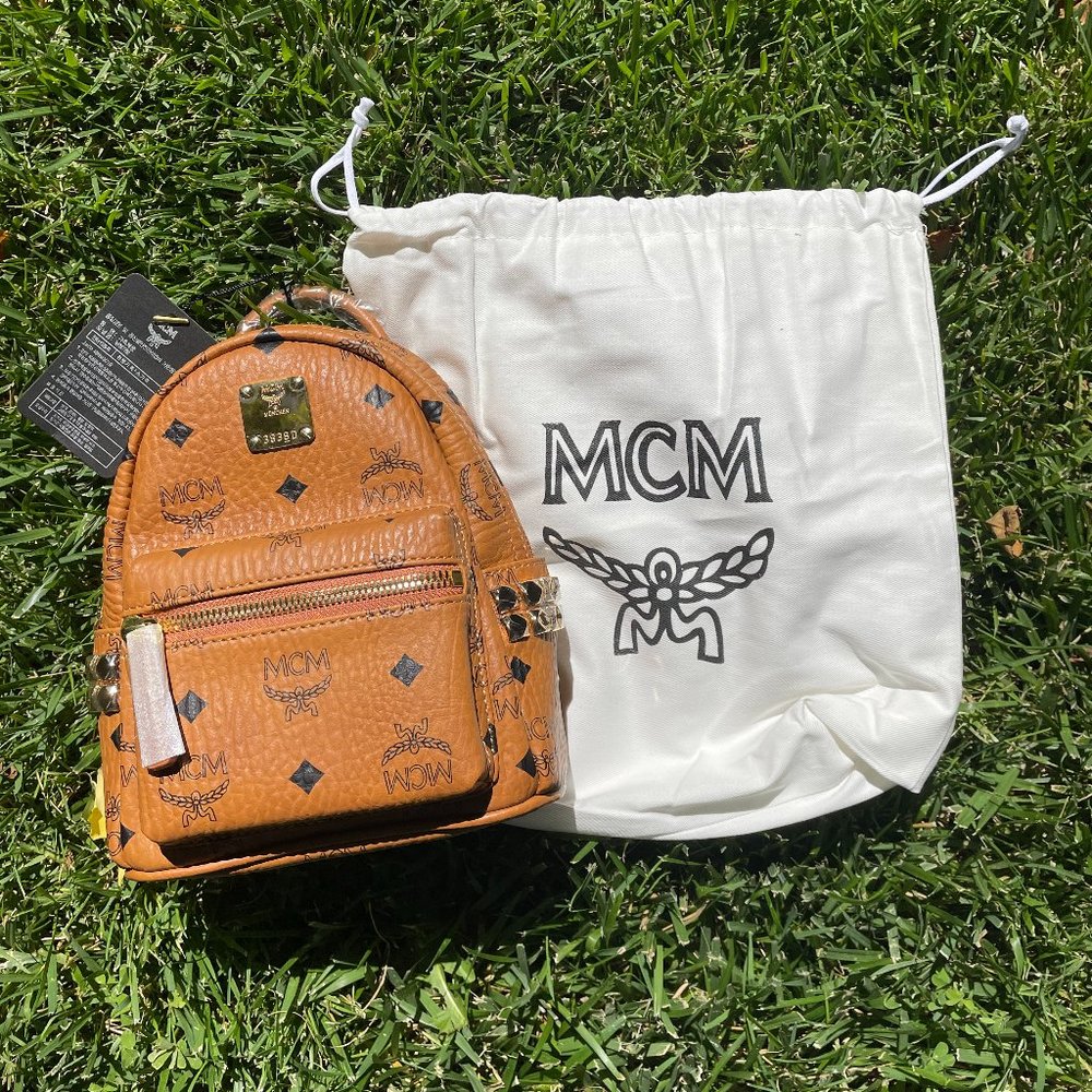 MCM Mini Bag in Visetos (Stark Bebe Boo Backpack)